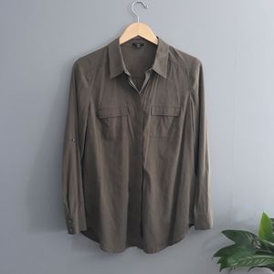Ann Taylor Silk Button Down Shirt